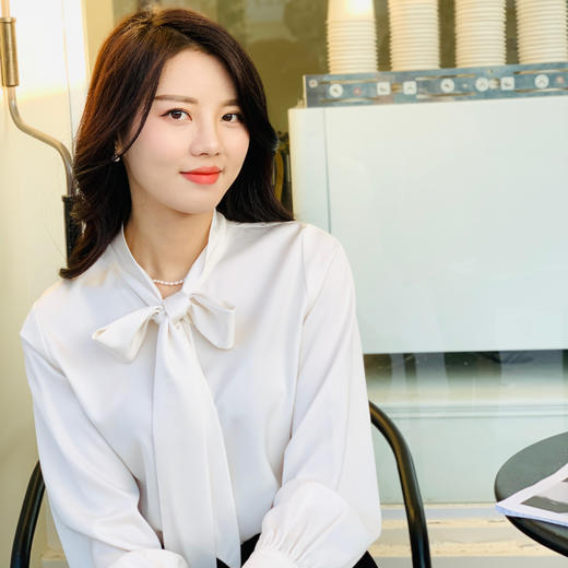 【百图lulu定制】【飘带衬衫】内搭  外穿  气质衬衣  飘带上衣 商品图8