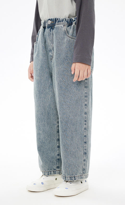 JNBY   23年春款  全棉宽松牛仔九分裤  1N1E11710 商品图6