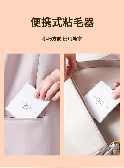 便携粘毛便利贴   粘尘粘毛器头发口袋衣服沾可撕式黏纸猫咪宠物 商品图4