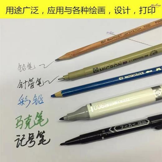 A1绘图纸工程制图纸180G加厚机械快题画图马克笔专用纸学生手抄报彩铅手绘画建筑设计计算大白纸1张 商品图4