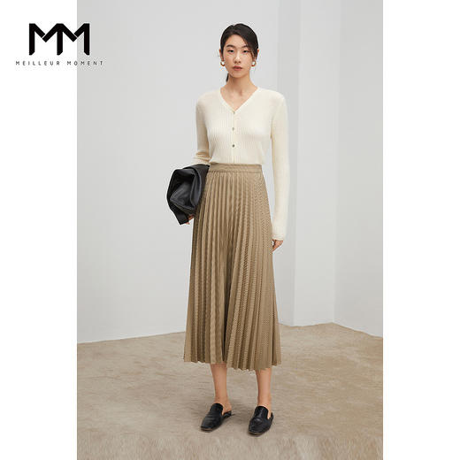 【商场同款】麦檬秋复古格纹百褶半身裙5C9141191 商品图1