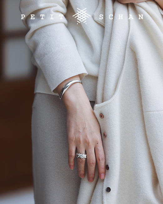 PETIT SCHAN小闪 JEW#008 romantic ring 浪漫之环  925纯银重工高克重法式扭花戒指 商品图10