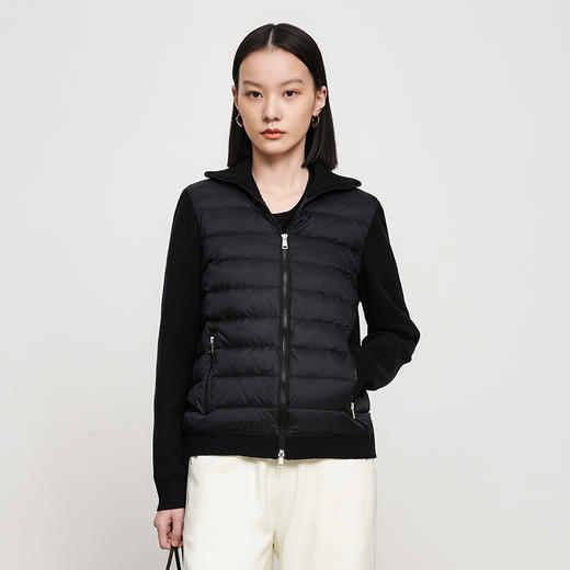 IN AND ON鱼骨轻薄羽绒服女夹克外套短款立领秋冬休闲开衫鹅绒服52570 商品图4