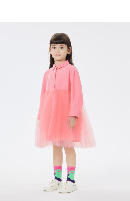 JNBY   23年春款  全棉衬衫拼接细沙长袖连衣裙   1N1G13930 商品图5