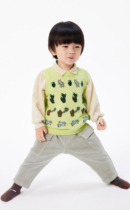 JNBY  23年春款   精梳棉印花毛衫背心    YN1312470 商品图7