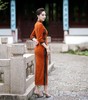 QL916001 2022年秋冬新款中国风修身复古时尚优雅大方长款长袖旗袍 商品缩略图3