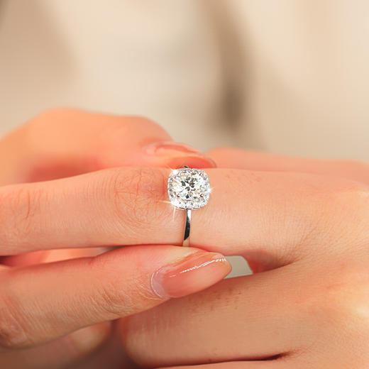 Winy925纯银一克拉的梦戒指送女友闺蜜节日生日礼物 商品图7