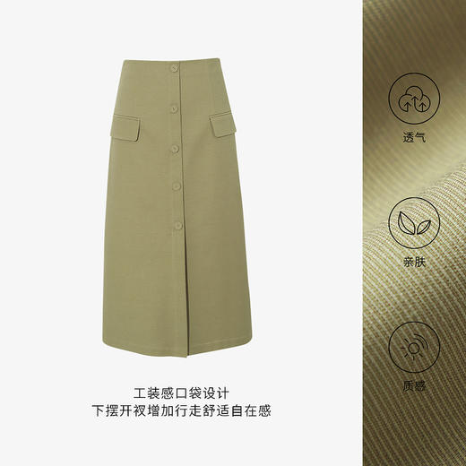 【商场同款】麦檬春工装风口袋设计前开叉半身裙5D2141331 商品图4