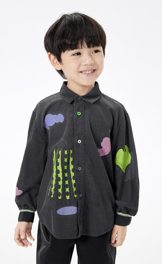 JNBY  23年春款  灯芯绒长袖衬衣  1N1213870 商品图7