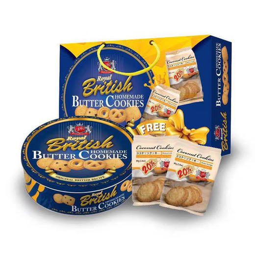 马来西亚进口GPR曲奇饼干908g+160g超大盒年货送礼休闲零食铁礼盒 商品图3