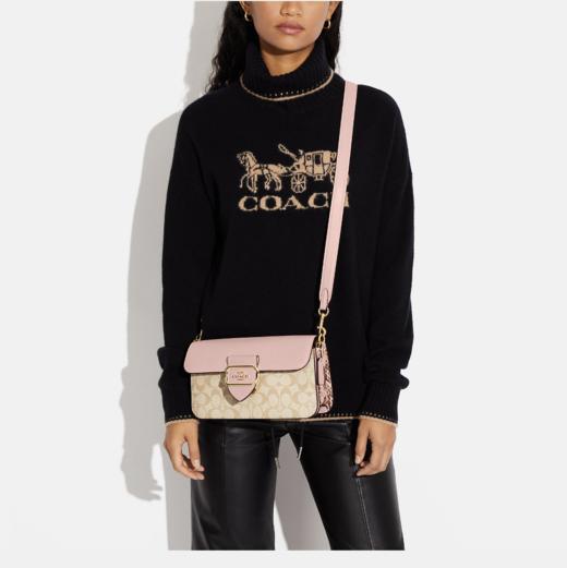 新款！Coach Morgan 温柔粉拼单肩包两用包￥1950直邮到手 商品图3