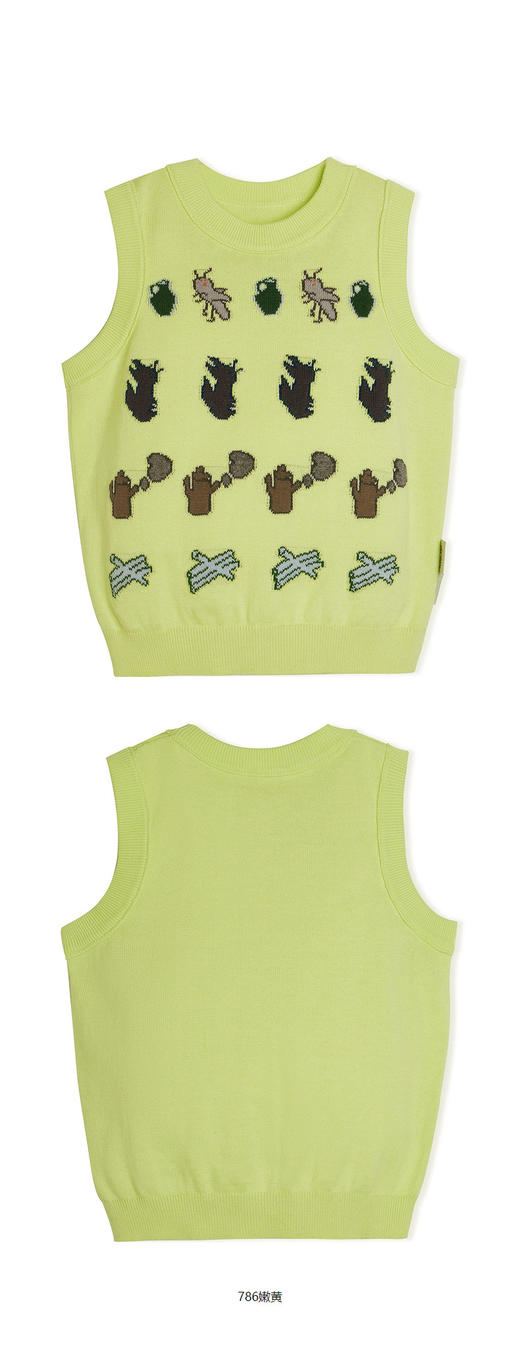 JNBY  23年春款   精梳棉印花毛衫背心    YN1312470 商品图9