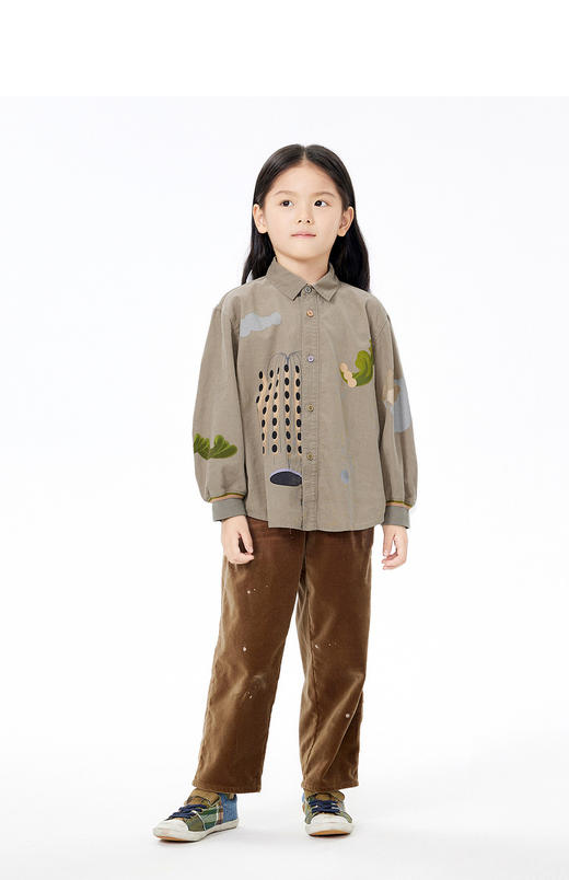 JNBY  23年春款  灯芯绒长袖衬衣  1N1213870 商品图5