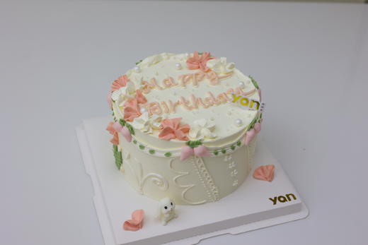 粉白复古小花蛋糕-款式二 商品图0