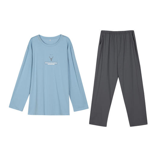 都市丽人32支棉质单面薄长袖家居服睡衣FH32D8 商品图3