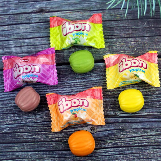 土耳其进口正品elvan俄宝多ibon果味牛奶味夹心糖年货零食喜糖礼1kg 商品图2