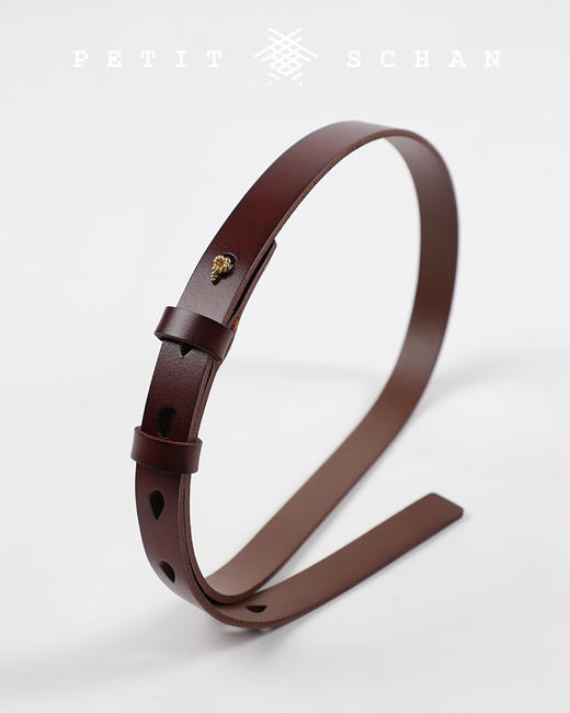 3000积分兑换 PETIT SCHAN小闪 小闪P字扣意大利进口头层牛皮皮带/腰带 商品图7