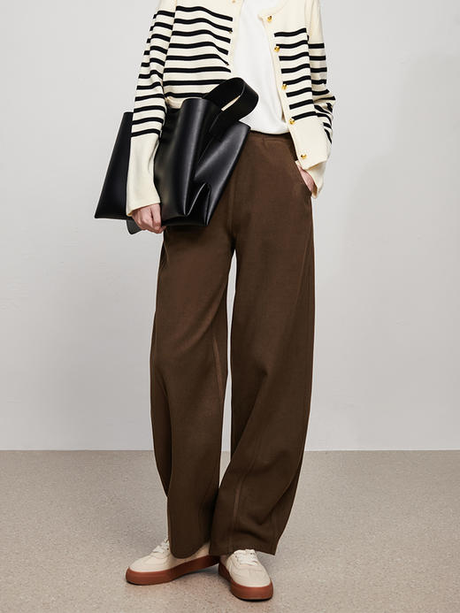 IN AND ON新款高腰阔腿裤女宽松休闲显高显瘦拖地长裤 商品图9