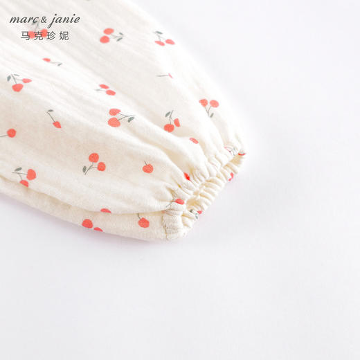 马克珍妮春装新款 女童田园风樱桃满印宽松连衣裙230156 商品图3