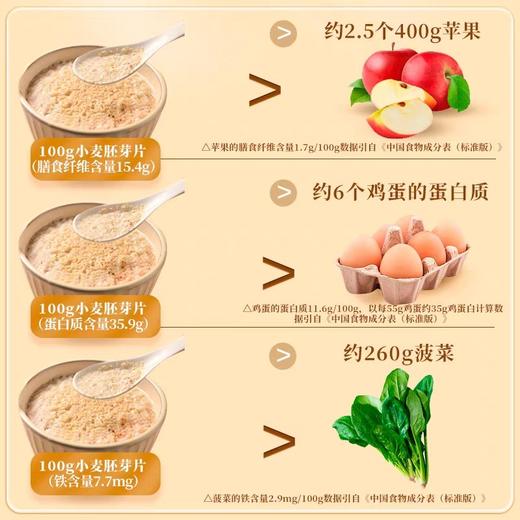 人民食品 小麦胚芽片268g即食原味谷物麦片冲饮营养早餐 商品图3