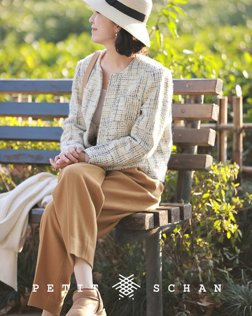 PETIT SCHAN小闪 CLO#178 Macchiatto 玛奇朵 纯羊毛斜纹锥形休闲裤萝卜裤 商品图1