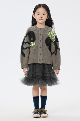 JNBY  23年春款  澳洲羊毛长款开襟毛衫  1N1314660