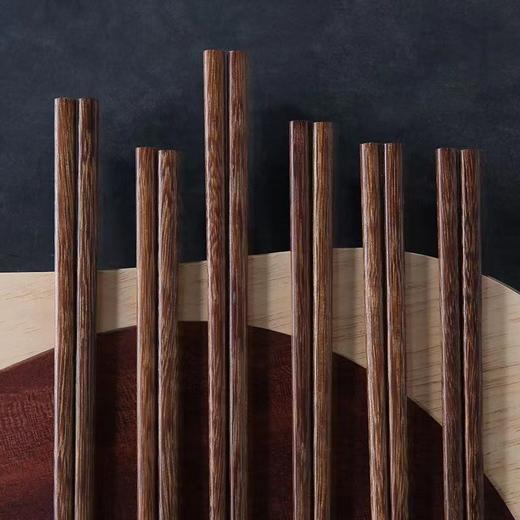 【无漆无蜡筷子】原森太日式鸡翅木筷子 10双装家用实木无漆无蜡儿童筷子 商品图3