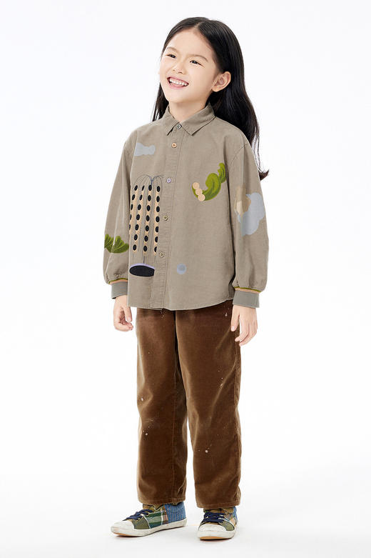 JNBY  23年春款  灯芯绒长袖衬衣  1N1213870 商品图0