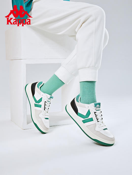 Kappa卡帕板鞋22新男女皮面休闲鞋时尚运动鞋解构小白鞋K0DW5CC17 商品图1