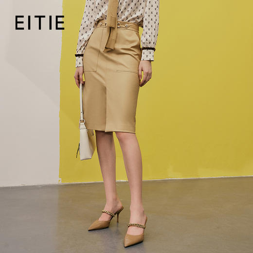 EITIE爱特爱春款时尚气质显瘦百搭包臀半身裙7306006 商品图0