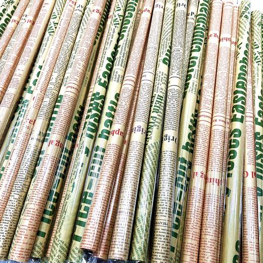 牛皮纸礼品纸礼物包装纸英文牛皮纸怀旧文化格调礼品包装纸72*52cm颜色随机1张 商品图1