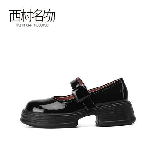 西村名物2023春季新款时尚法式气质圆头厚底玛丽珍鞋女单鞋12481 商品图2