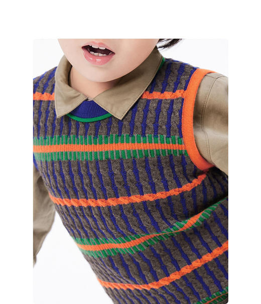 JNBY  23年春款  复古精梳棉 毛衫背心   YN1311270 商品图4