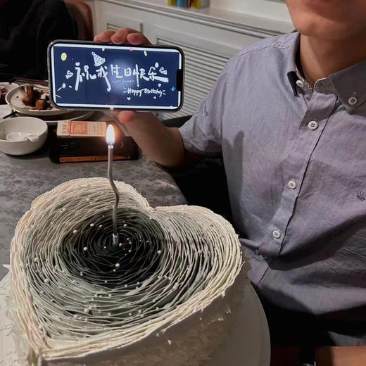 黑巢-黑巢- 黑色心形蛋糕生日蛋糕 商品图0