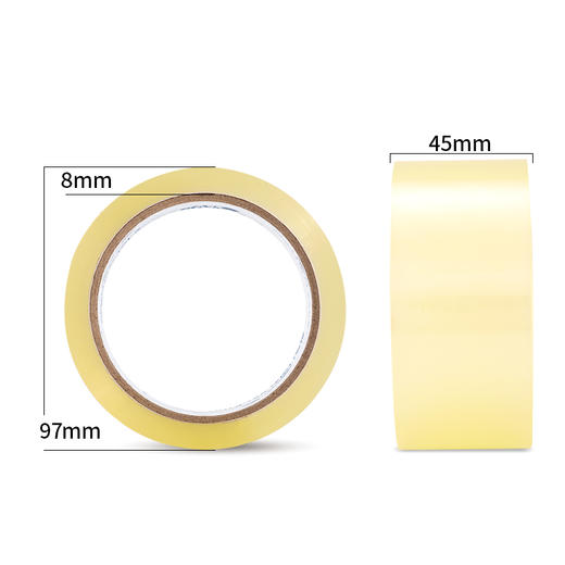 得力得胜JD549封箱胶带45mm*60y*45μm(透明黄)(6卷/筒) 商品图2