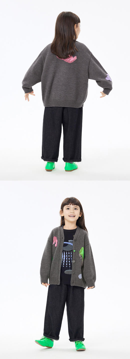 JNBY   23年春款  柔软羊毛短款开襟毛衫  1N1311910 商品图10