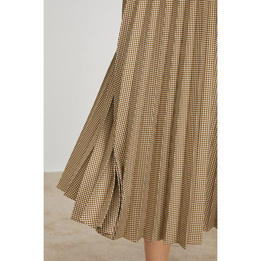 【商场同款】麦檬秋复古格纹百褶半身裙5C9141191 商品图3