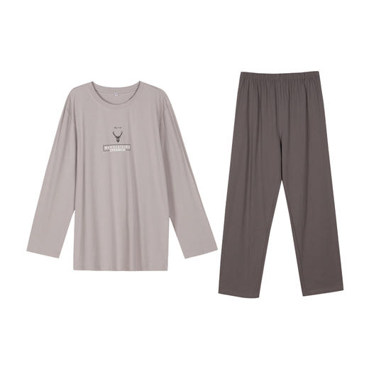 都市丽人32支棉质单面薄长袖家居服睡衣FH32D8 商品图4