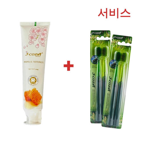 J-Cozia 프로폴리스치약150g 서비스： J-Cozia 송염칫솔2P*2 商品图0