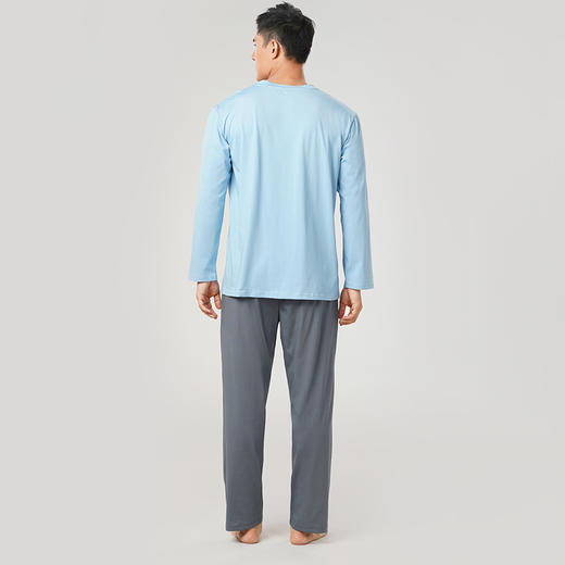 都市丽人32支棉质单面薄长袖家居服睡衣FH32D8 商品图2