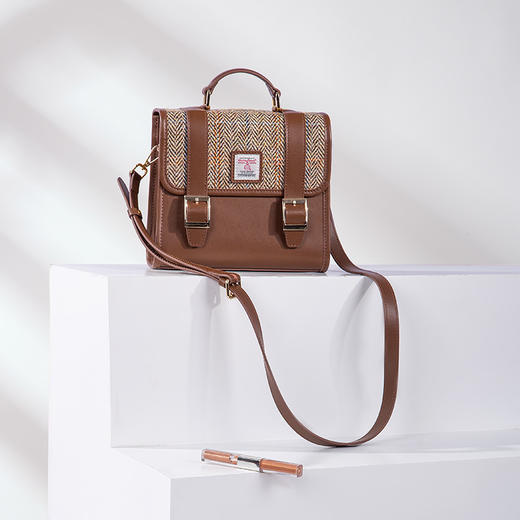 Harris Salome粗花呢复古剑桥邮差包 商品图8