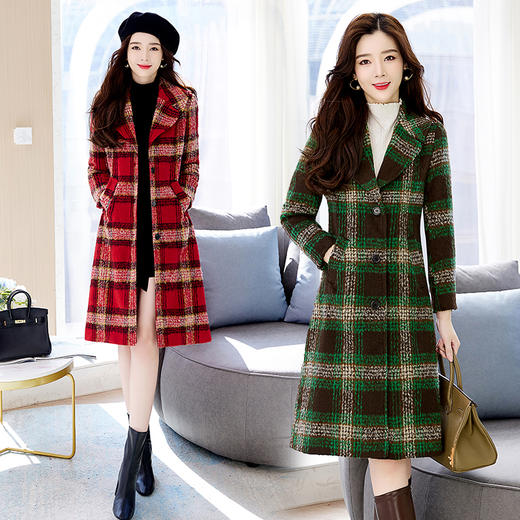 冬季新款，时尚格纹大衣HR-LDB8801 商品图0