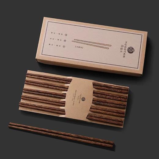 【无漆无蜡筷子】原森太日式鸡翅木筷子 10双装家用实木无漆无蜡儿童筷子 商品图1