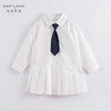 马克珍妮春装新款 女童学院风衬衫领带百褶连衣裙230160 商品缩略图0