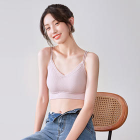 都市丽人短抹胸无尺码无缝面料背心无排扣无钢圈LV31A5