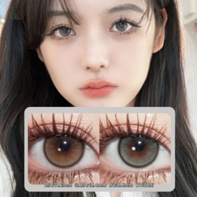 GINOMII半年抛·柿子冰&芦荟冰·14.2mm(着色13.4mm) 0-800度(无525/575) 韩产进口·(建议佩戴3-4个月左右更换)