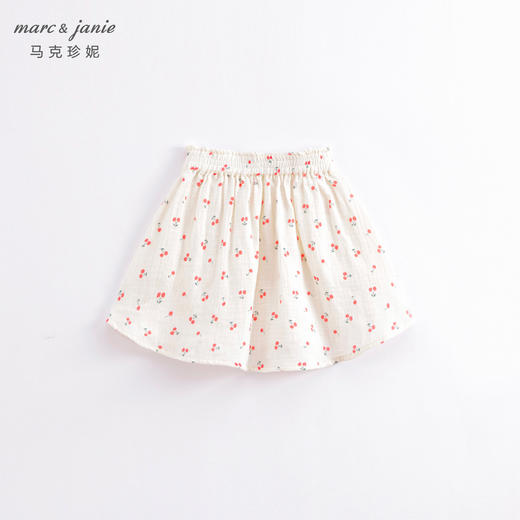 马克珍妮春夏装新款 女童田园风樱桃满印半身裙230208 商品图2