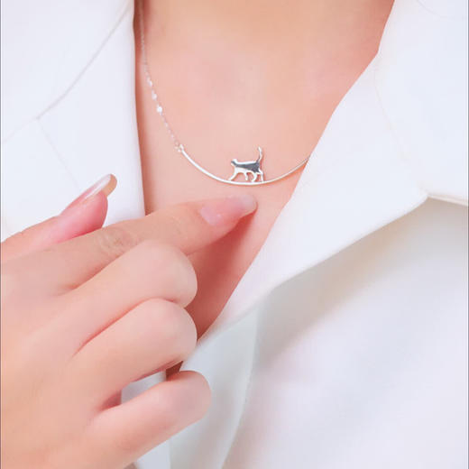 Winy999足银猫系少女项链送女友闺蜜节日生日礼物 商品图6