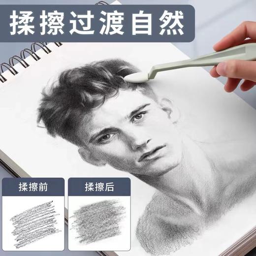 素描擦刀美术生专用高光细节阴影擦笔素描辅助工具速写海绵擦笔替换头美术用品擦刀替换头涂抹纸擦笔揉棉 商品图2