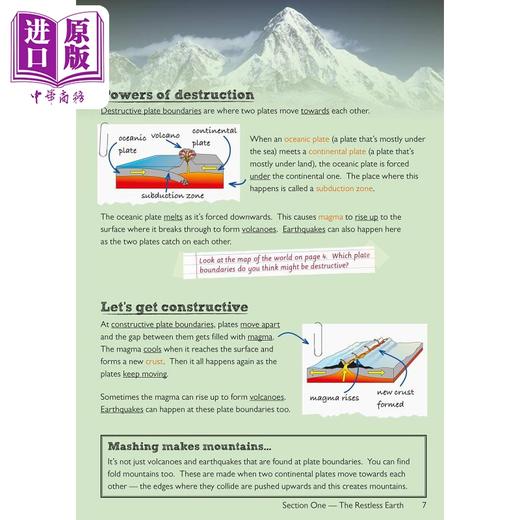 【中商原版】英国CGP KS2 Discover & Learn: Geography - Volcanoes and Earthquakes Study Book 商品图3